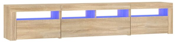 TV skříňka s LED osvětlením dub sonoma 210 x 35 x 40 cm 3152732