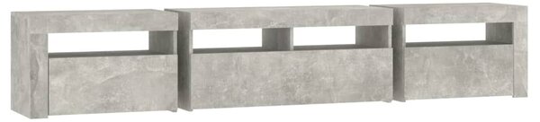TV skříňka s LED osvětlením betonově šedá 210x35x40 cm 3152733