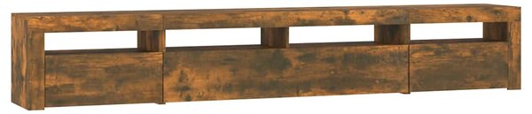 TV skříňka s LED osvětlením kouřový dub 240x35x40 cm 3152727