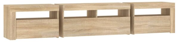 TV skříňka s LED osvětlením dub sonoma 210 x 35 x 40 cm 3152732