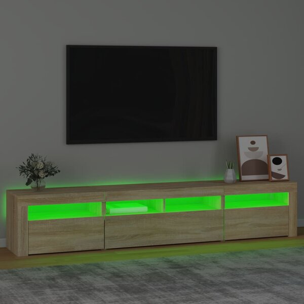 TV skříňka s LED osvětlením dub sonoma 210 x 35 x 40 cm 3152732