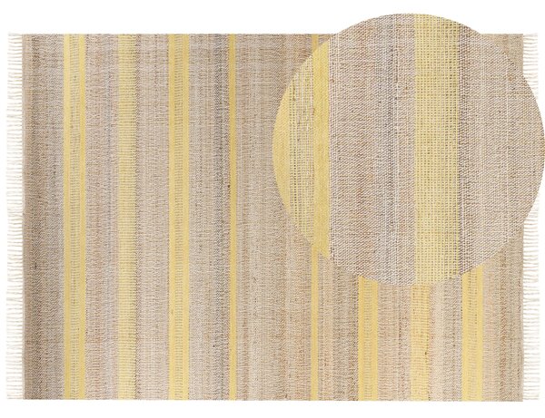 Jutový koberec 160 x 230 cm béžový/žlutý TALPUR