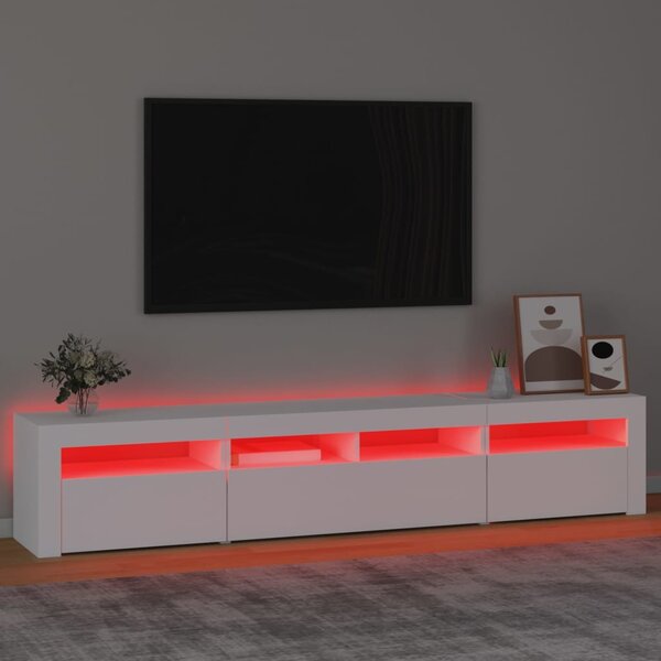 TV skříňka s LED osvětlením bílá 210 x 35 x 40 cm 3152730