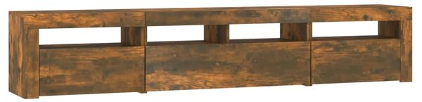 TV skříňka s LED osvětlením kouřový dub 210 x 35 x 40 cm 3152735