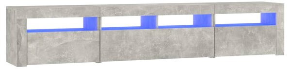 TV skříňka s LED osvětlením betonově šedá 210x35x40 cm 3152733