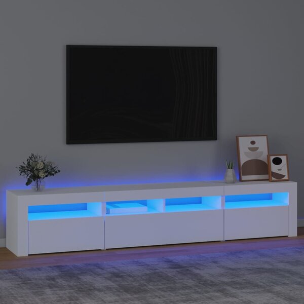 TV skříňka s LED osvětlením bílá 210 x 35 x 40 cm 3152730
