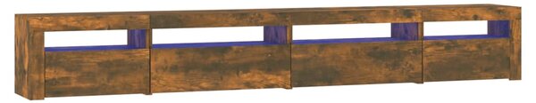 TV skříňka s LED osvětlením kouřový dub 270 x 35 x 40 cm 3152751