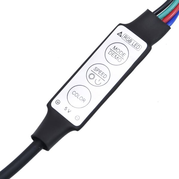 TV skříňka s LED osvětlením kouřový dub 240x35x40 cm 3152767