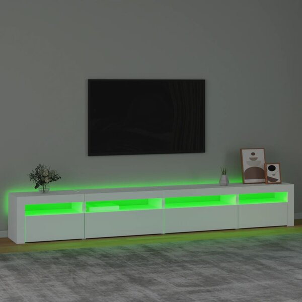 TV skříňka s LED osvětlením bílá 270x35x40 cm 3152746
