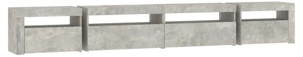 TV skříňka s LED osvětlením betonově šedá 270 x 35 x 40 cm 3152749