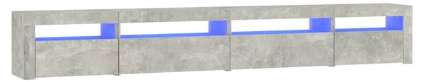 TV skříňka s LED osvětlením betonově šedá 270 x 35 x 40 cm 3152749