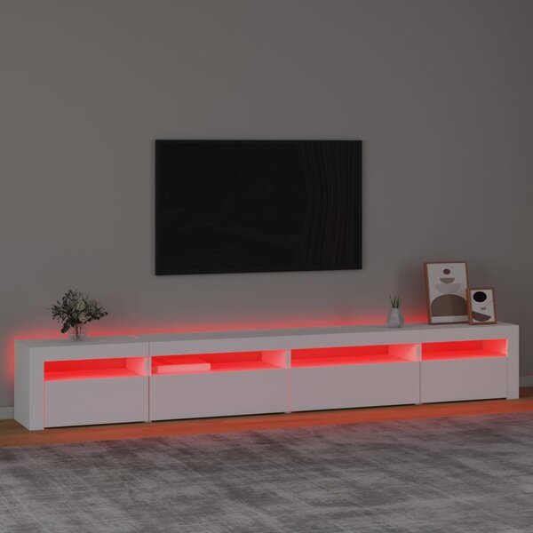 TV skříňka s LED osvětlením bílá 270x35x40 cm 3152746