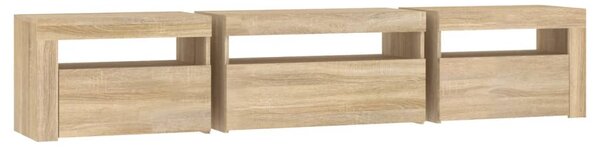 TV skříňka s LED osvětlením dub sonoma 195 x 35 x 40 cm 3152740