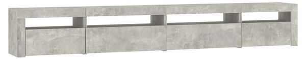 TV skříňka s LED osvětlením betonově šedá 270 x 35 x 40 cm 3152749