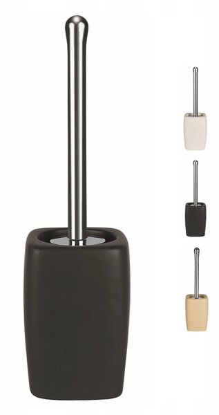 Spirella WC štětka RETRO, s černou keramickou nádobou