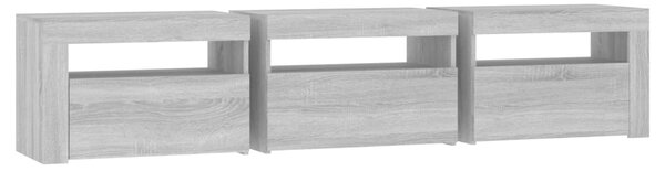 TV skříňka s LED osvětlením šedá sonoma 180x35x40 cm 3152760