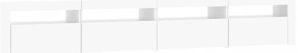 TV skříňka s LED osvětlením bílá 240x35x40 cm 3152762