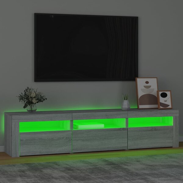 TV skříňka s LED osvětlením šedá sonoma 180x35x40 cm 3152760