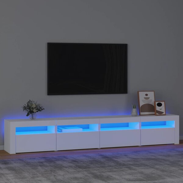 TV skříňka s LED osvětlením bílá 240x35x40 cm 3152762