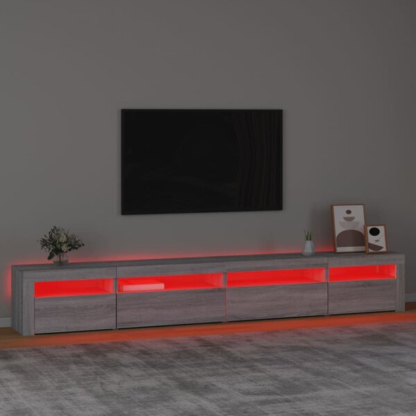TV skříňka s LED osvětlením šedá sonoma 270 x 35 x 40 cm 3152752