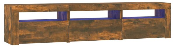 TV skříňka s LED osvětlením kouřový dub 180x35x40 cm 3152759
