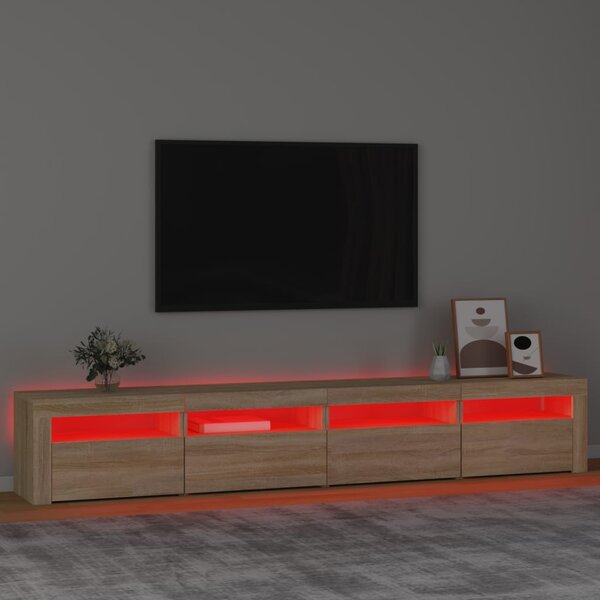 TV skříňka s LED osvětlením dub sonoma 240x35x40 cm 3152764
