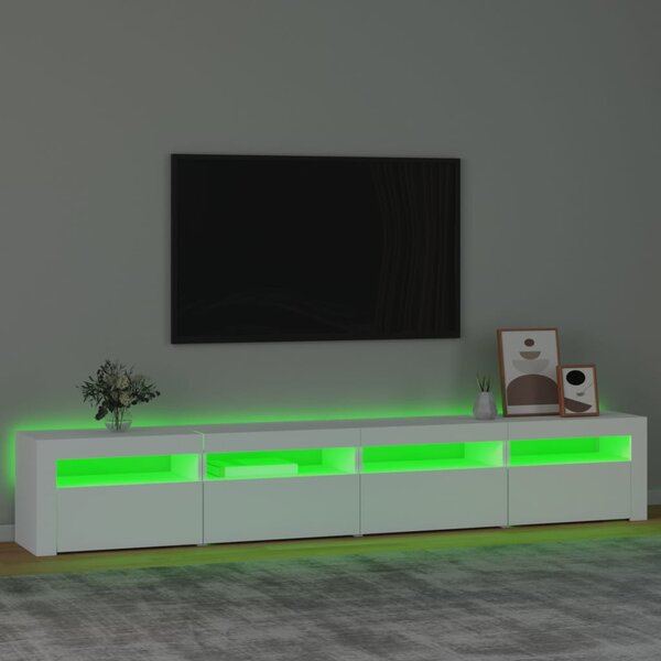 TV skříňka s LED osvětlením bílá 240x35x40 cm 3152762