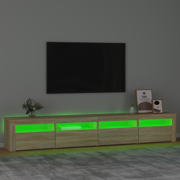 TV skříňka s LED osvětlením dub sonoma 240x35x40 cm 3152764