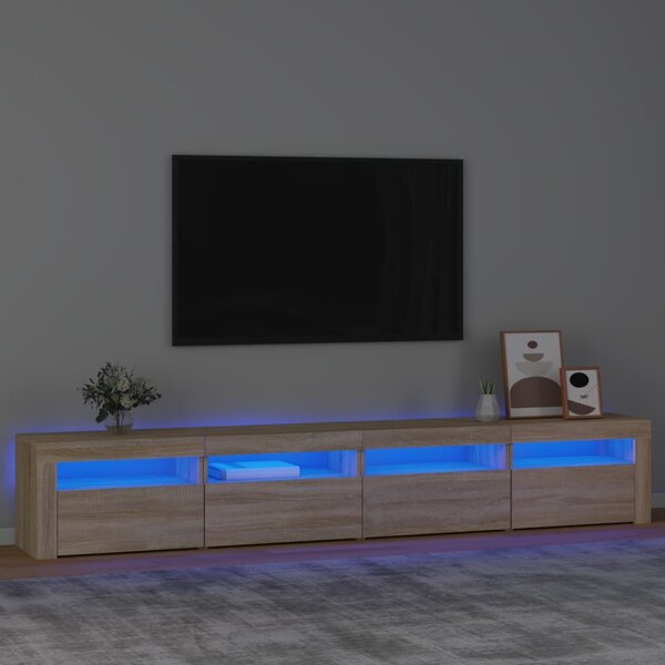 TV skříňka s LED osvětlením dub sonoma 240x35x40 cm 3152764