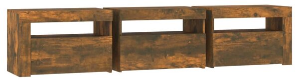TV skříňka s LED osvětlením kouřový dub 180x35x40 cm 3152759