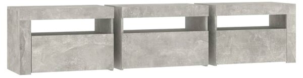 TV skříňka s LED osvětlením betonově šedá 180x35x40 cm 3152757