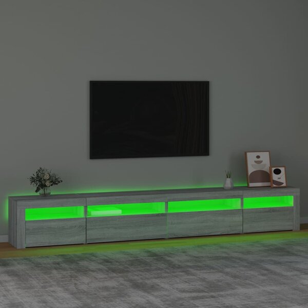 TV skříňka s LED osvětlením šedá sonoma 270 x 35 x 40 cm 3152752