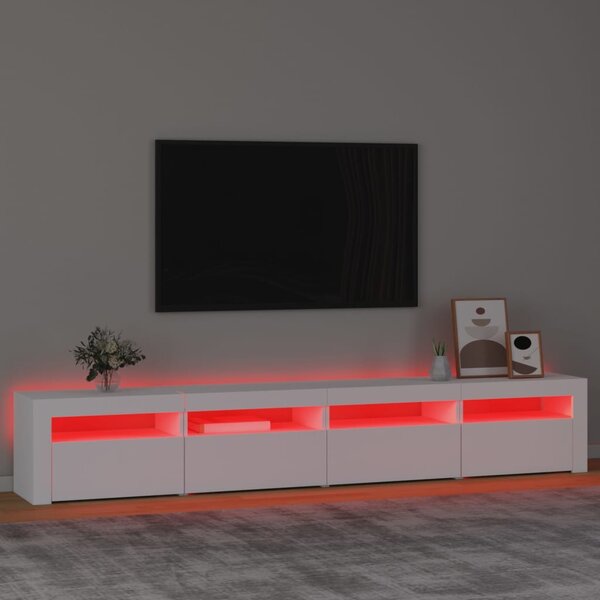 TV skříňka s LED osvětlením bílá 240x35x40 cm 3152762