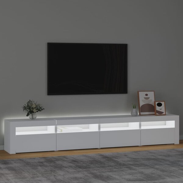 TV skříňka s LED osvětlením bílá 240x35x40 cm 3152762