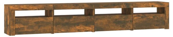 TV skříňka s LED osvětlením kouřový dub 240x35x40 cm 3152767
