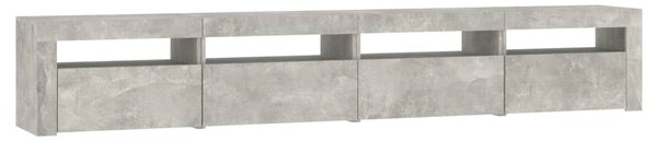 TV skříňka s LED osvětlením betonově šedá 240x35x40 cm 3152765