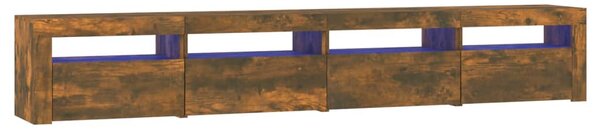 TV skříňka s LED osvětlením kouřový dub 240x35x40 cm 3152767