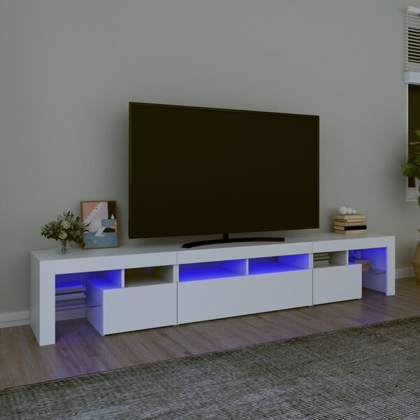 TV skříňka s LED osvětlením bílá 230x36,5x40 cm 3152786