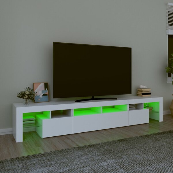 TV skříňka s LED osvětlením bílá 230x36,5x40 cm 3152786
