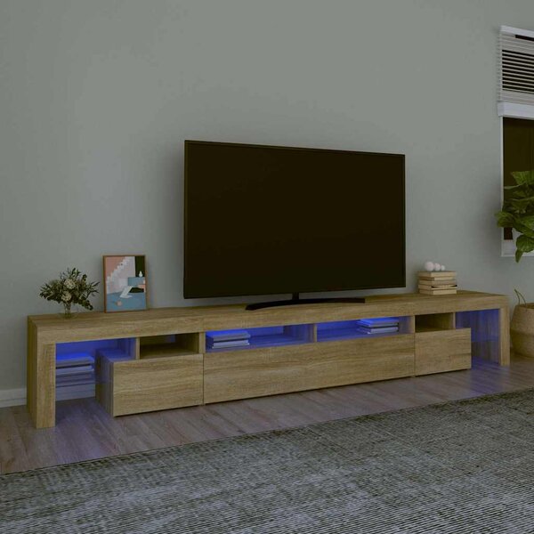 TV skříňka s LED osvětlením dub sonoma 260x36,5x40 cm 3152780