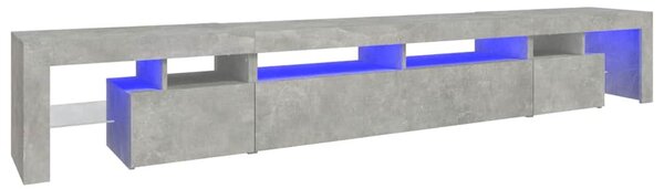 TV skříňka s LED osvětlením betonově šedá 260x36,5x40 cm 3152781