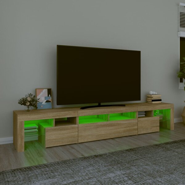 TV skříňka s LED osvětlením dub sonoma 230x36,5x40 cm 3152788