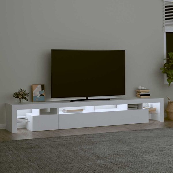 TV skříňka s LED osvětlením bílá 260x36,5x40 cm 3152778