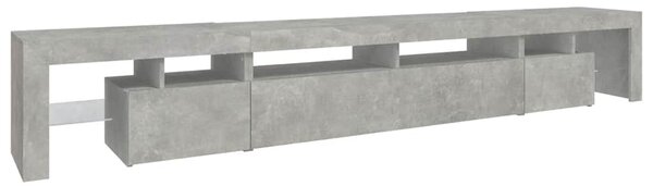 TV skříňka s LED osvětlením betonově šedá 260x36,5x40 cm 3152781
