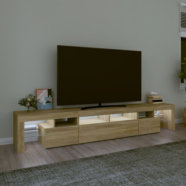 TV skříňka s LED osvětlením dub sonoma 230x36,5x40 cm 3152788