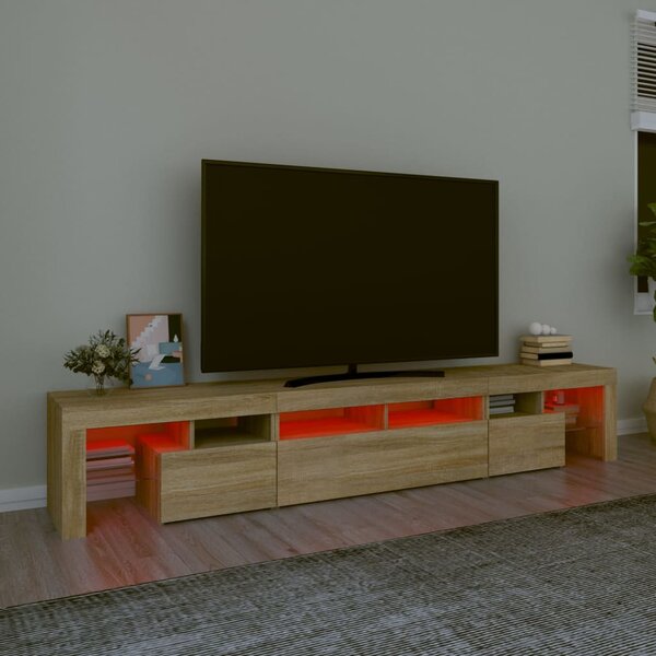 TV skříňka s LED osvětlením dub sonoma 230x36,5x40 cm 3152788