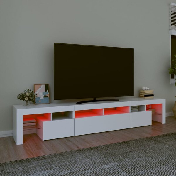 TV skříňka s LED osvětlením bílá 230x36,5x40 cm 3152786