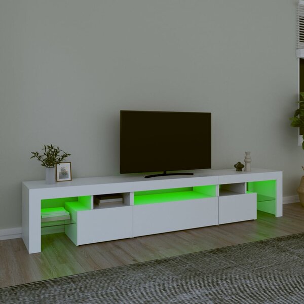 TV skříňka s LED osvětlením bílá 215x36,5x40 cm 3152794