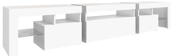 TV skříňka s LED osvětlením bílá 215x36,5x40 cm 3152794