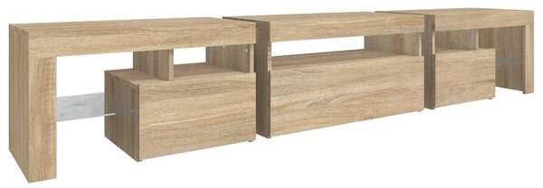 TV skříňka s LED osvětlením dub sonoma 215x36,5x40 cm 3152796